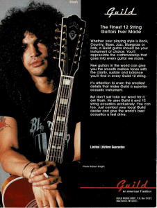Guitar branding market study. Guild Ad